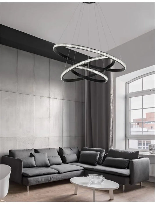 Lustra din Aluminiu Negru H120xL78cm IP20 62W 3586lm 3000k NAGER