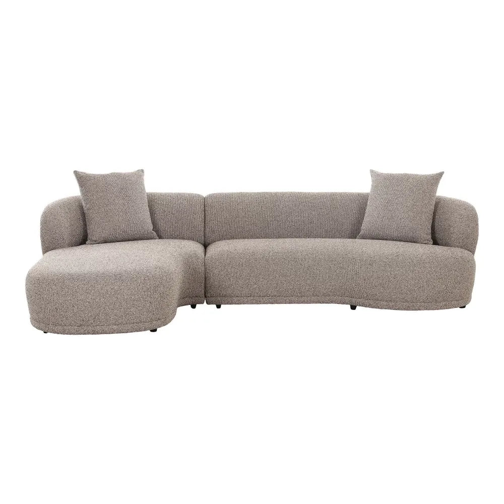 Coltar cu orientare stanga tapitat cu Stofa Maro L294xH69cm Kingston