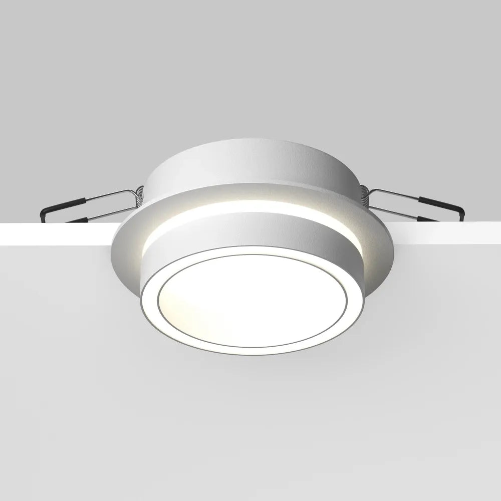Spot incastrat din Aluminiu/Acrilic Alb H4.15xD10.5cm 12W Orlo