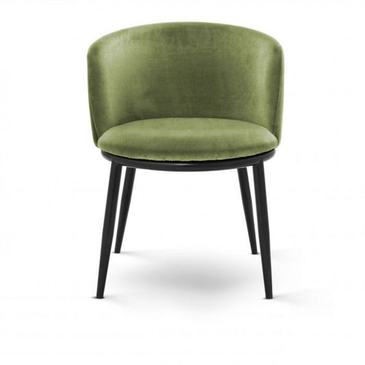 Set 2 scaune cu brate din Catifea si Metal Verde/Negru H74xL57xA47cm Eichholtz Filmore