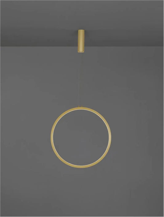 Pendul structura din Aluminiu Auriu si abajur din Acrilic Alb H150xL60cm IP20 36W 1161lm 3000k CHANGE