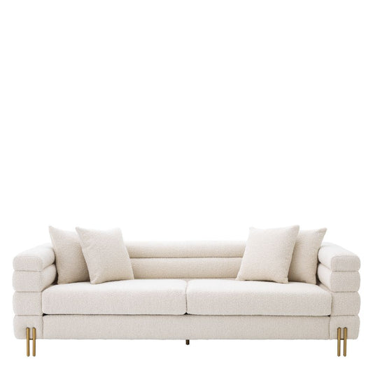 Canapea fixa York Eichholtz tapitata cu Stofa Boucle Crem L230cm