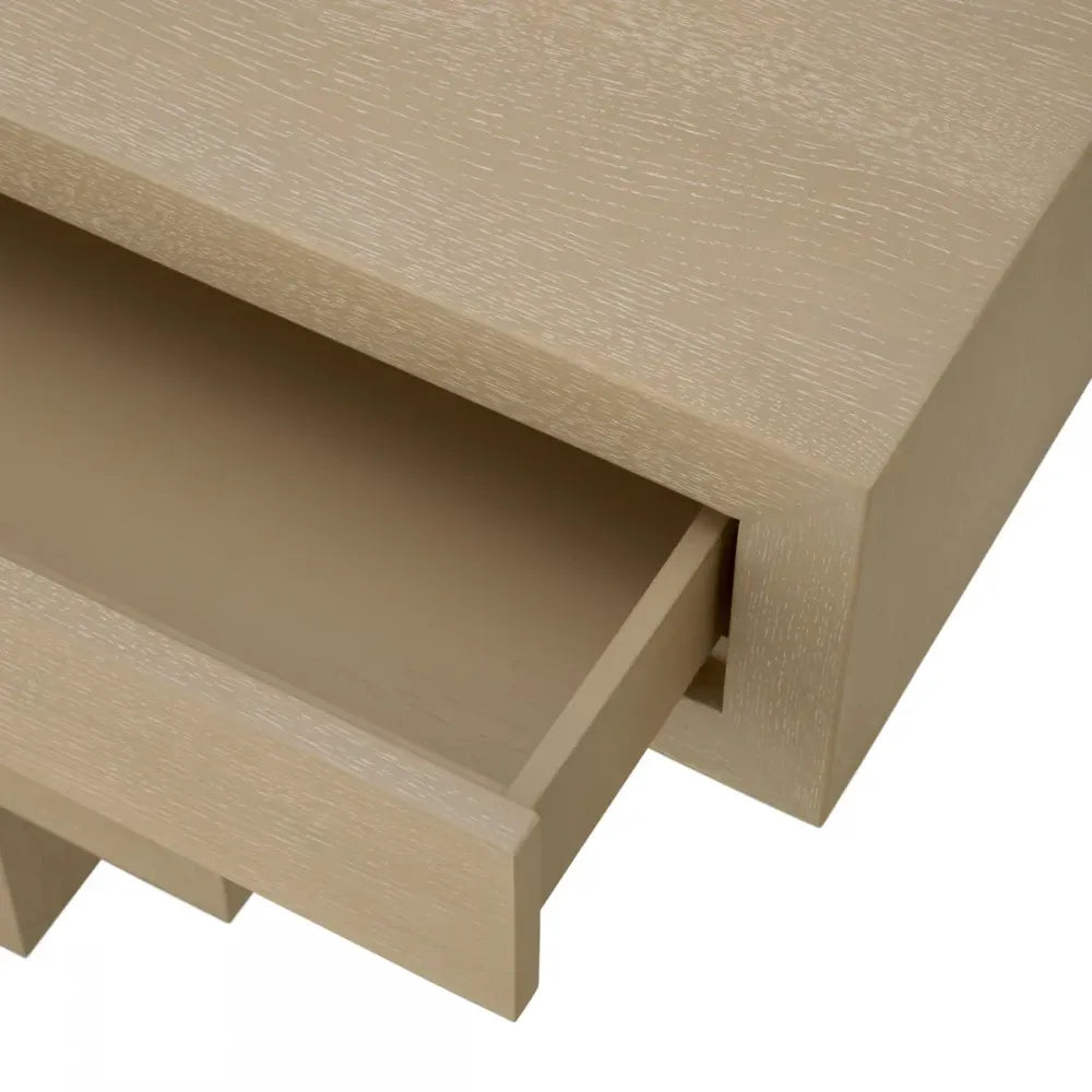 Consola din Furnir de stejar Maro deschis L180xH77cm Rialto Eichholtz