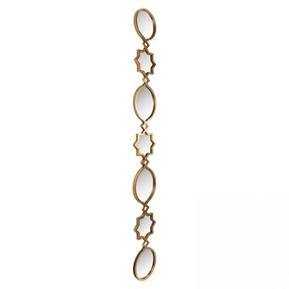 Oglinda cu rama din Metal Auriu H227xL26cm Babice Richmond interiors