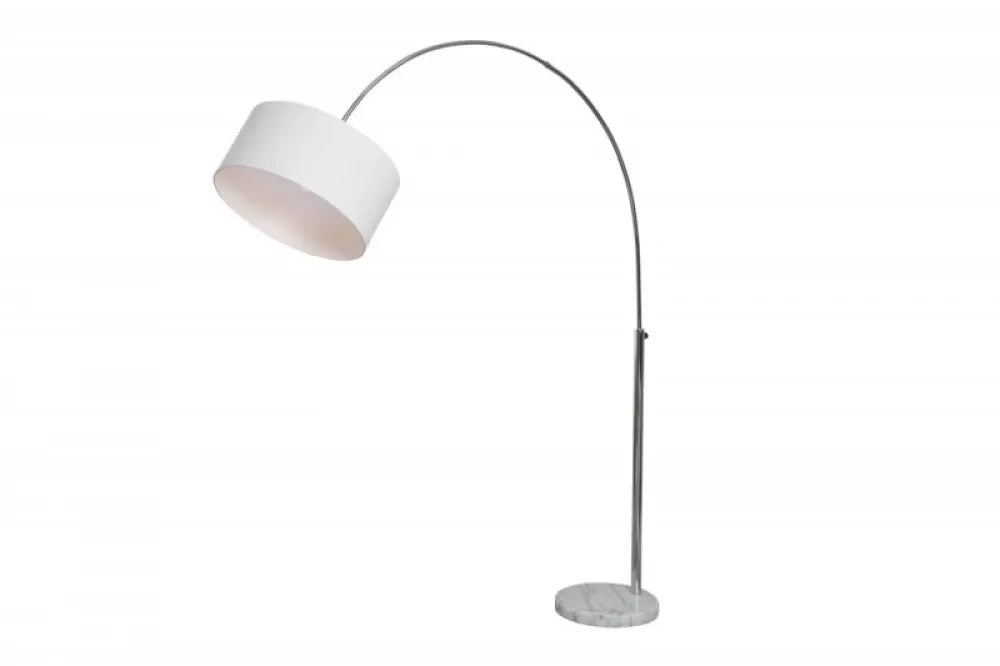 Lampa de podea din Metal Argintiu si Textil Alb H170-200xL170-180cm Big Bow