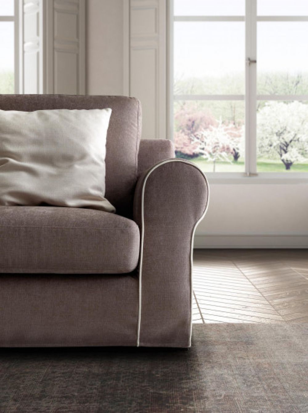 Canapea fixa 3 locuri Abby stil Modern L248cm