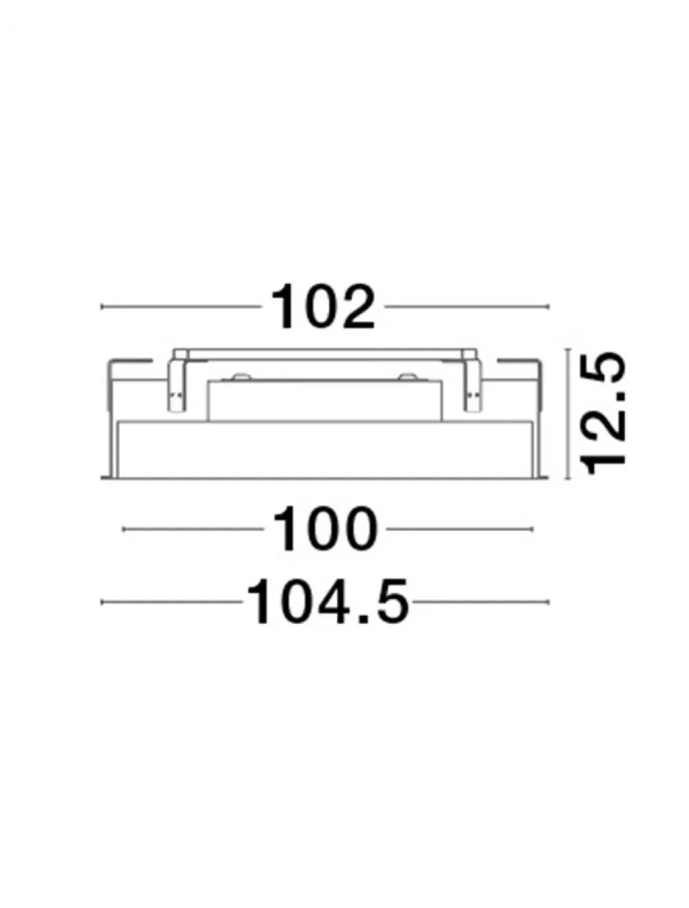 Plafoniera incastrata din Aluminiu Negru H12.5xL100cm IP20 120W 10744lm 2700-6000k PERFECT