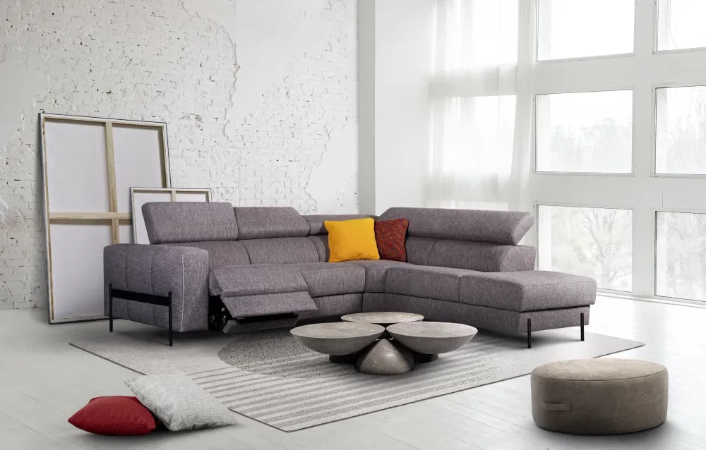 Coltar in forma de L personalizabil cu recliner L296cm Arkon