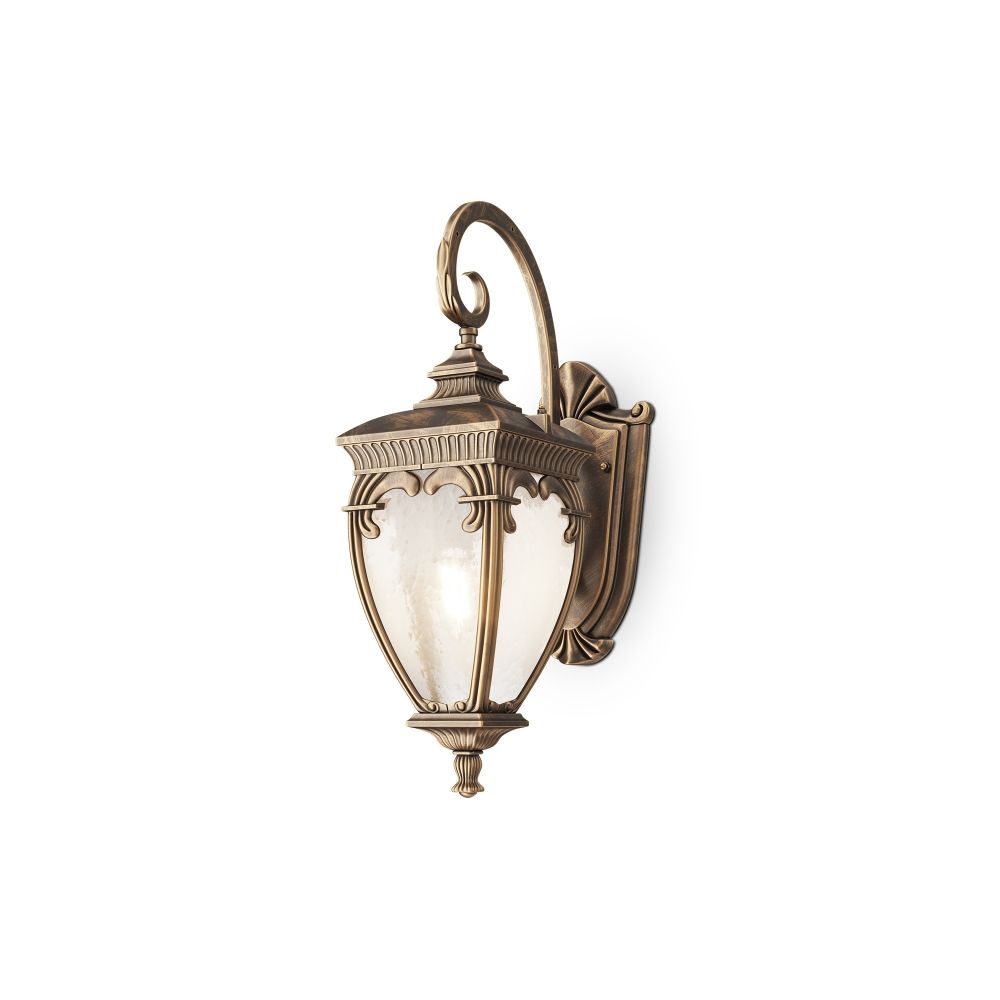 Aplica de perete Aluminiu si Sticla Auriu antichizat/Transparent D15xH48cm Fleur