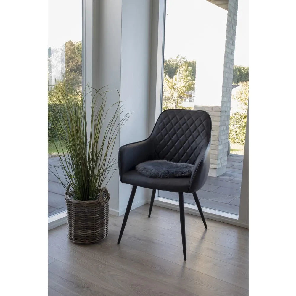 Blanita decorativa pentru scaun Gri D35cm Lambskin