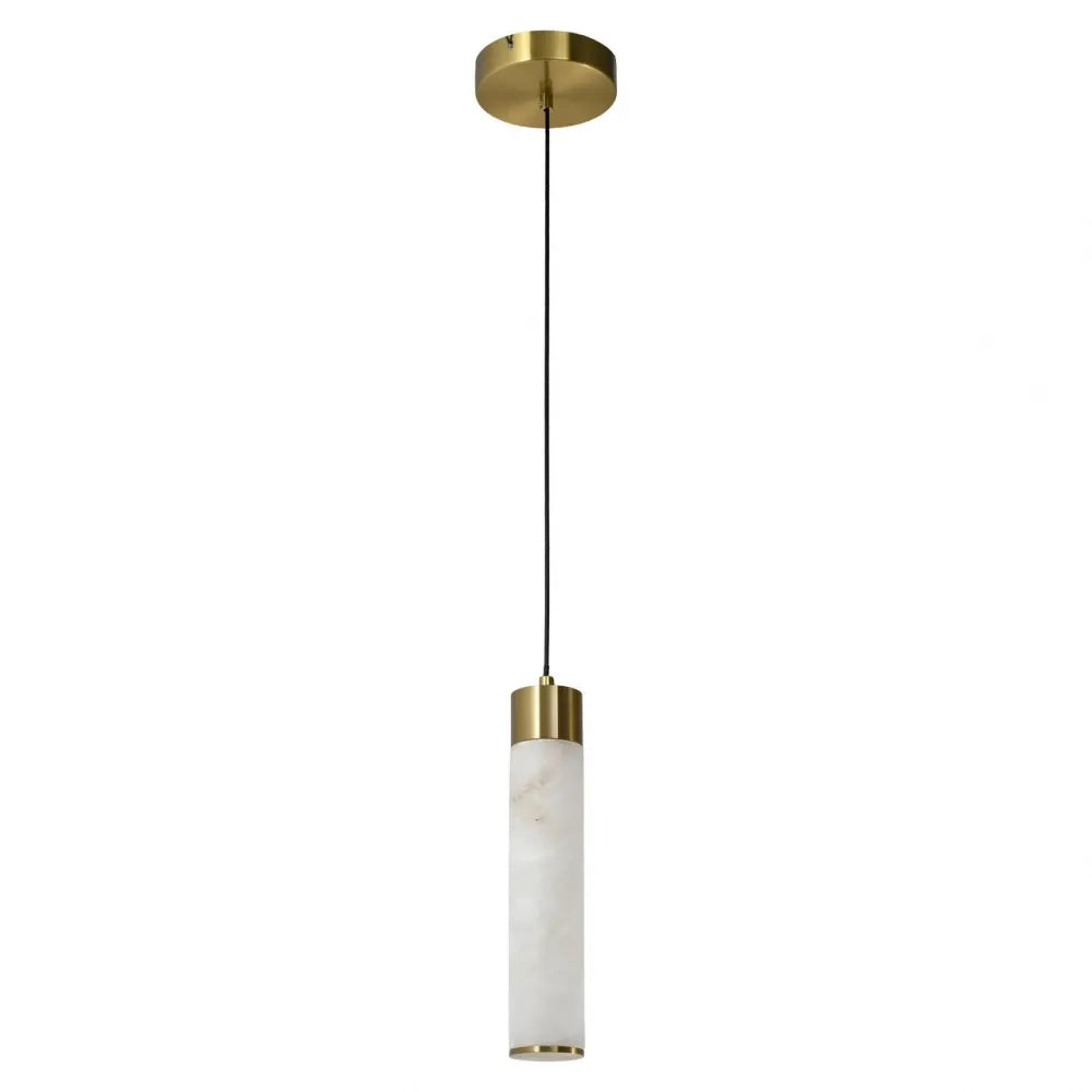 Pendul din Metal/Alabastru Auriu/Alb D12xH120cm Auralith Richmond interiors