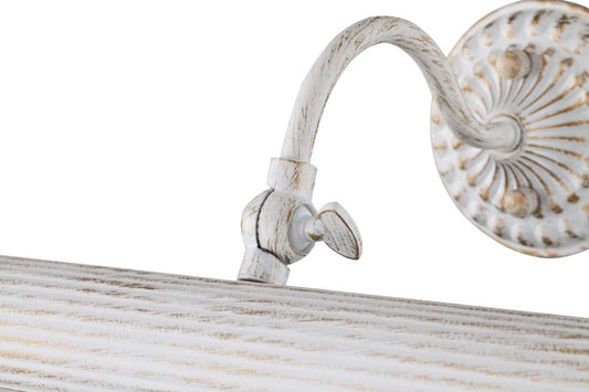 Aplica de perete reglabila din Metal Alb cu 2 becuri L36x22xH13cm Renoir
