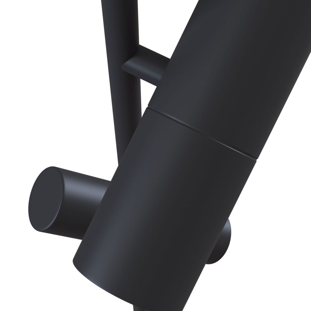 Pendul din Aluminiu Negru cu 2 becuri L20x6xH77cm Elti