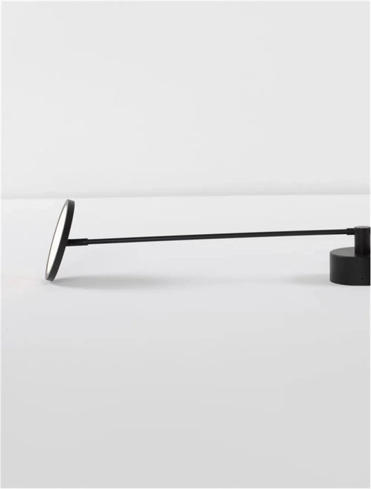 Aplica de perete structura din Metal Negru si abajur din Acrilic Alb H120xL100cm IP20 18W 1781lm 3000k SCOPE