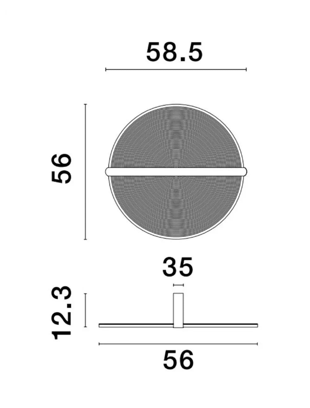 Plafoniera structura din Aluminiu Maro si abajur din Acrilic Transparent H12.3xL58.5cm IP20 37W 2028lm 3000k NOAH