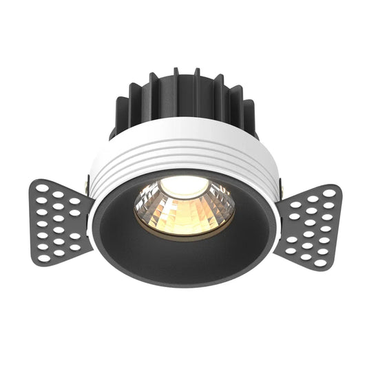 Spot incastrat din Aluminiu Negru H6xD7.4cm 12W 830lm 3000k Round