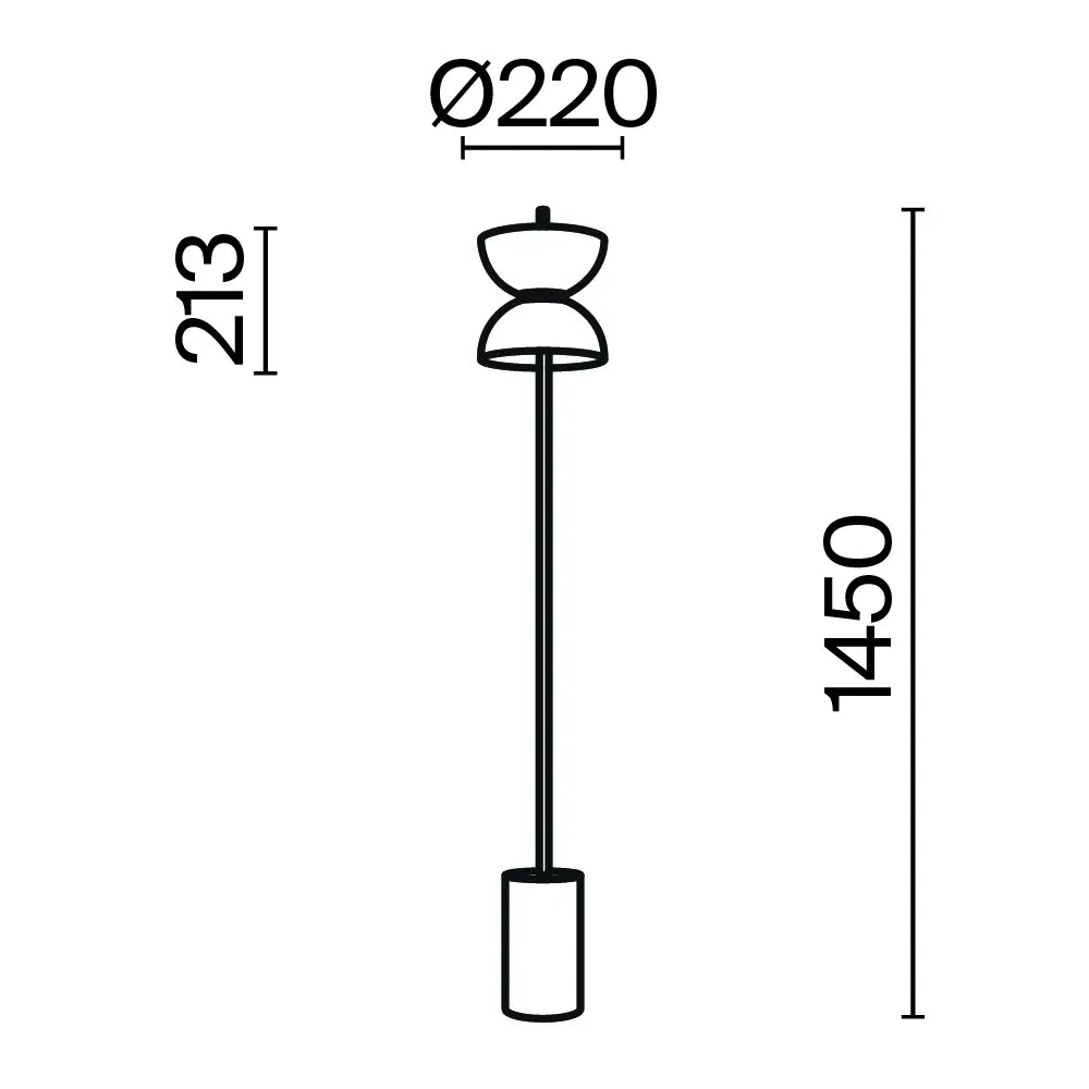 Lampa podea din Metal Negru si Sticla Alb H145xD22cm Kyoto