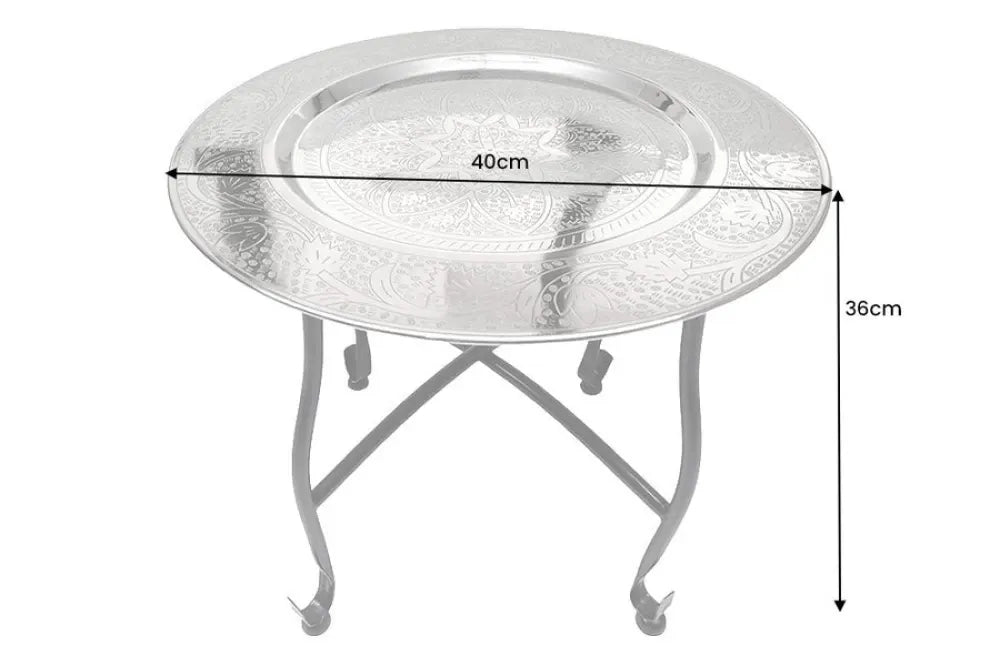 Masuta laterala din Metal Negru L40xH36cm Marrakesh