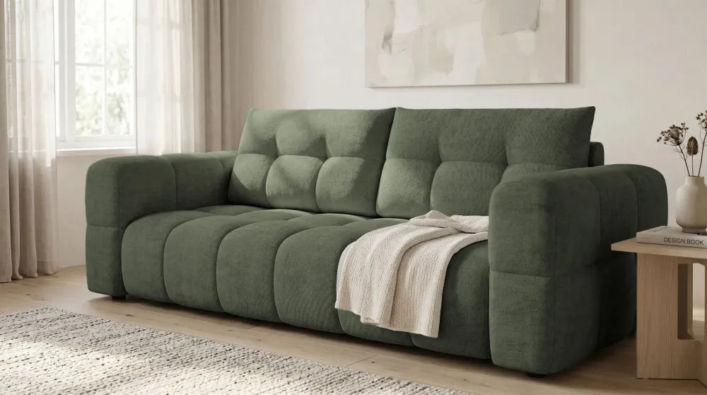 Canapea tapitata cu material pet friendly Alias verde L241x104cm