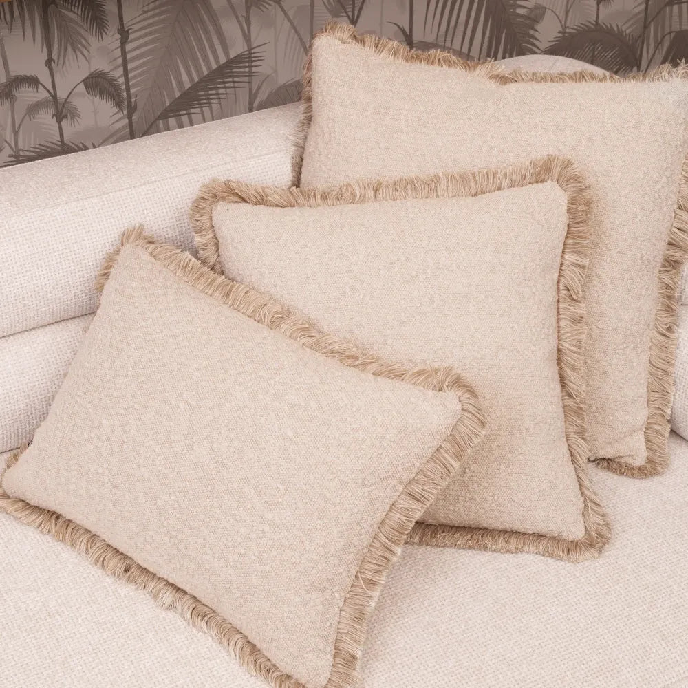 Perna decorativa din Stofa boucle Crem L40xHcm Nami Eichholtz