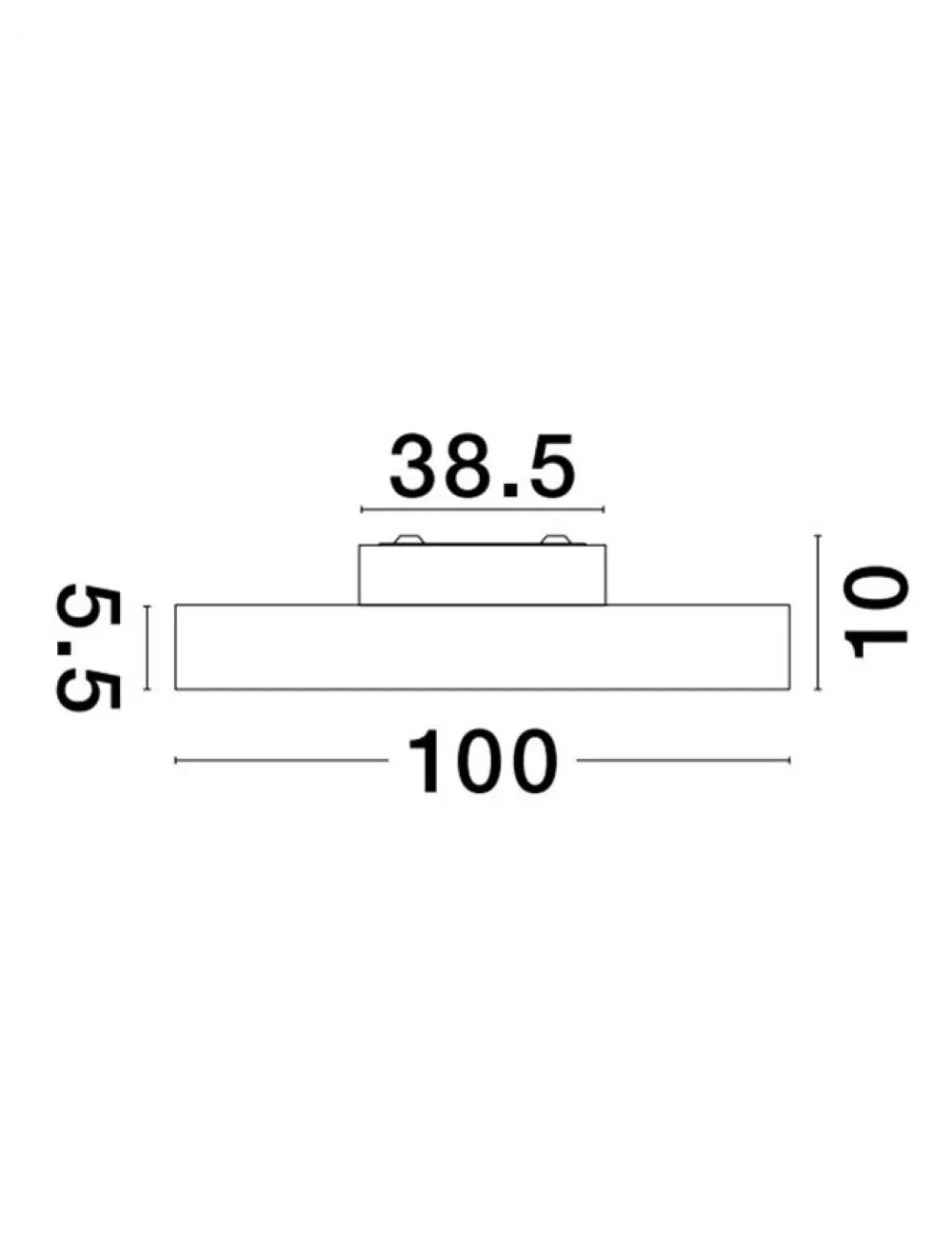 Plafoniera din Aluminiu Alb H10xL100cm IP20 120W 10744lm 3000k PERFECT