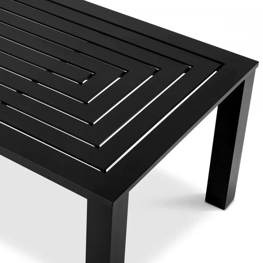 Masa de exterior din Metal Negru H74.5xL240cm Vistamar Eichholtz