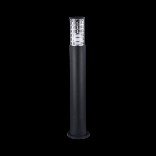 Stalp de iluminat pentru exterior din Sticla si Metal Negru D16xH80cm Bronx