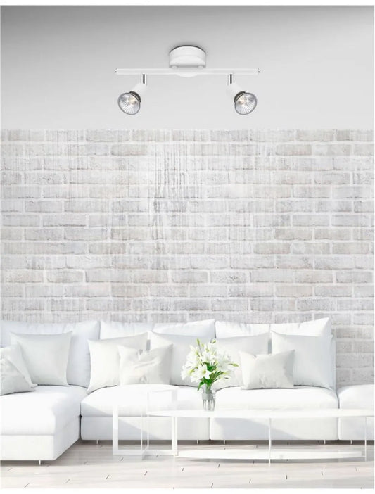 Plafoniera din Metal Alb H10.9xL31cm IP20 BASE