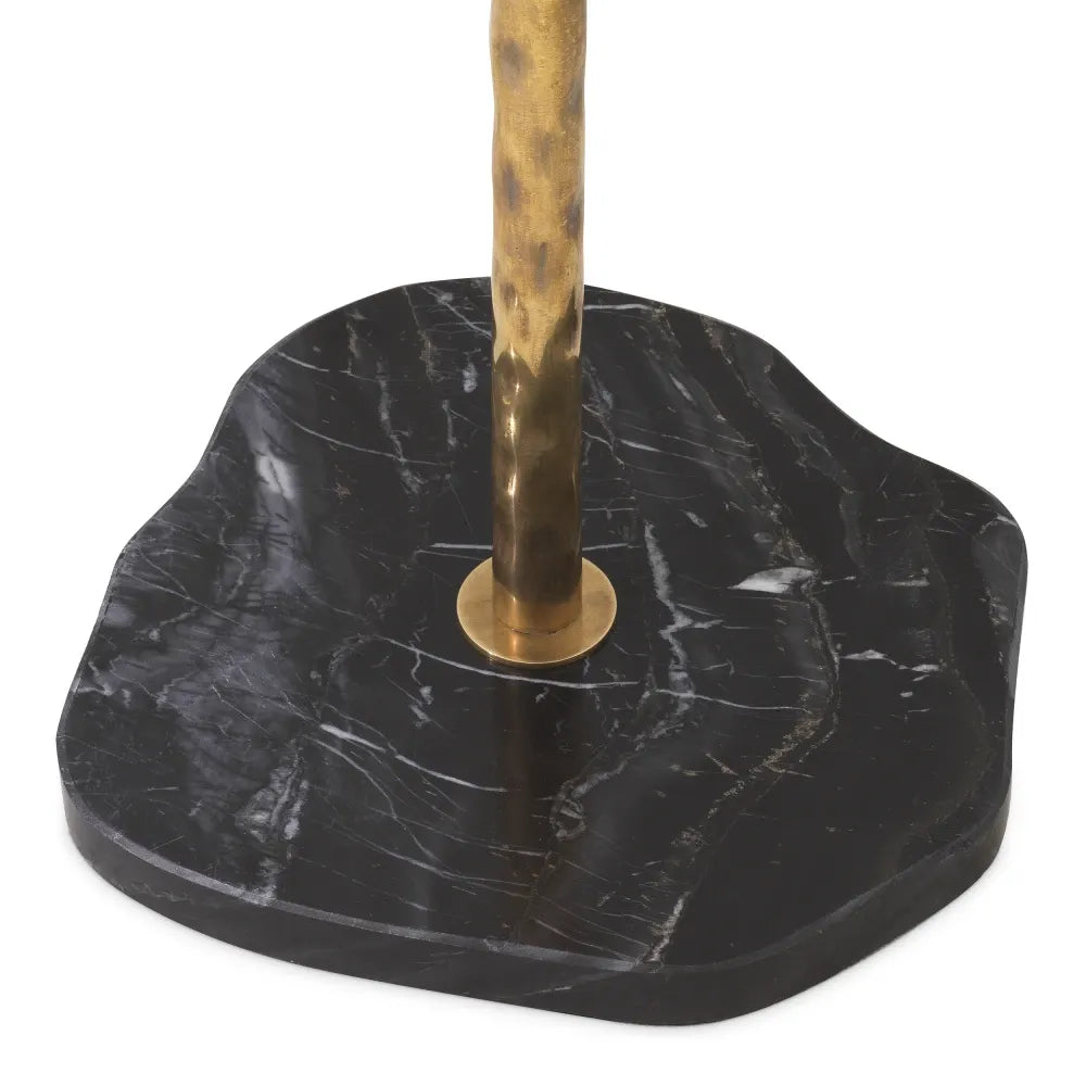 Cuier de podea din Metal/Marmura Alama/Negru D29.5cm Stern Eichholtz