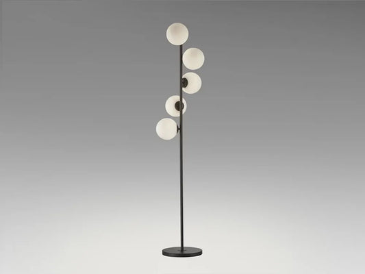 Lampa de podea din Metal Negru si Sticla Alb H159xD34cm Inoa