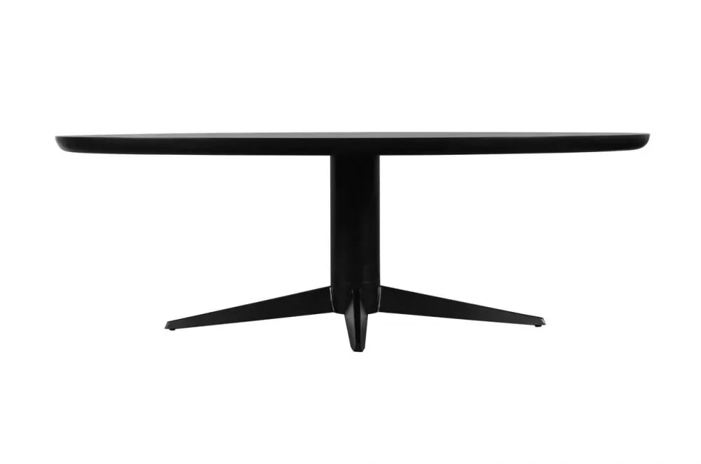 Masa ovala din Metal Negru si Lemn de stejar Negru L230xH76cm Rayford Richmond interiors
