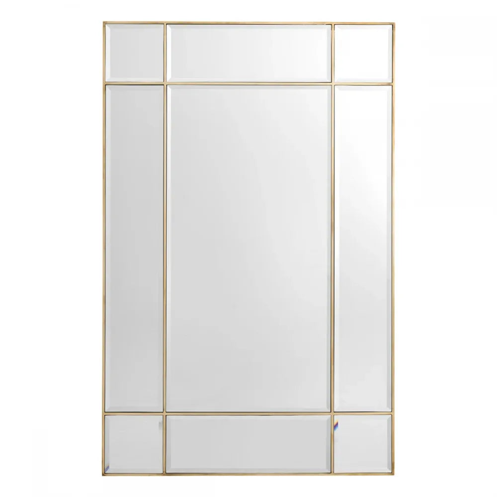 Oglinda cu rama din Metal/MDF Alama L90xH140cm Beaumont Eichholtz