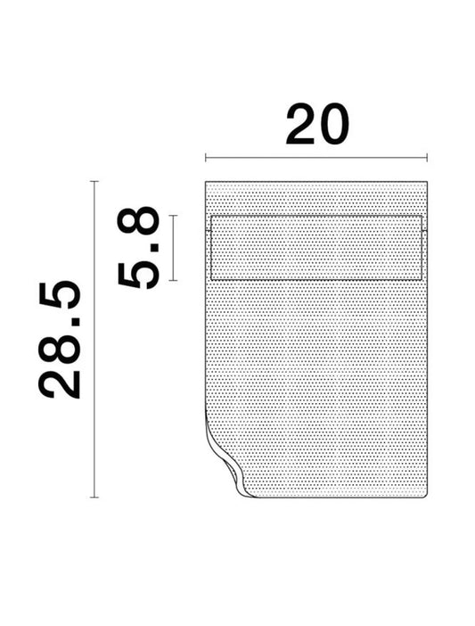 Aplica de perete structura din Aluminiu Auriu si abajur din Acrilic Transparent H28.5xL20cm IP20 6W 421lm 3000k ARGO