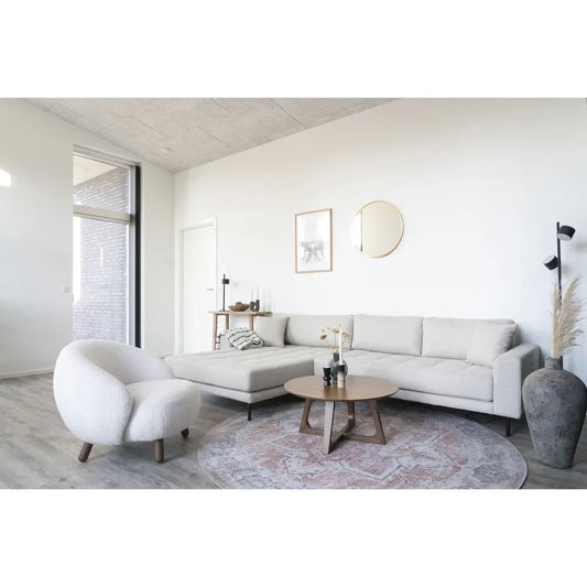Covor rotund din Chenille Albastru/Portocaliu xcm Havana