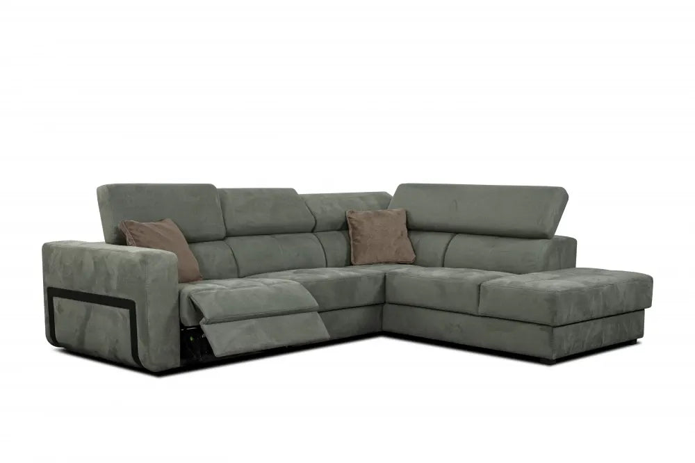 Coltar customizabil cu recliner in forma de L 291cm Rezzo