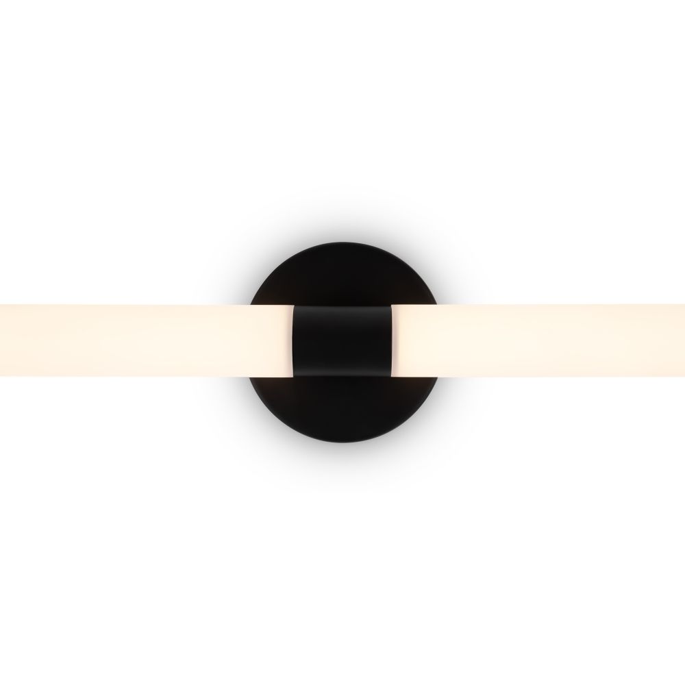 Aplica de perete Aluminiu si Acril Negru/Transparent D3xH63cm Axis