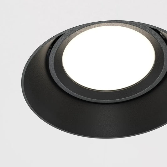 Spot incastrat rotund din Aluminiu Negru H4xL12cm IP 20 GU10 50W Dot