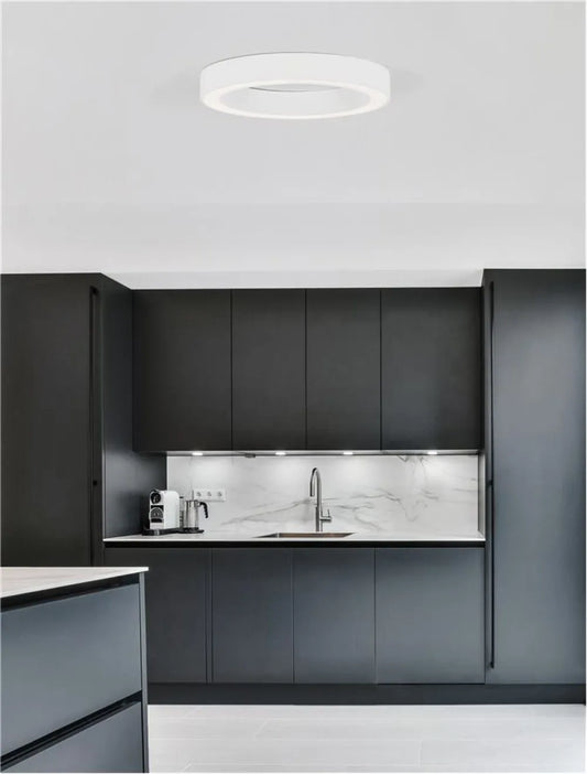 Plafoniera structura din Aluminiu Alb si abajur din Acrilic H8xL60cm IP20 48W 3730lm 2700-4000k MORBIDO