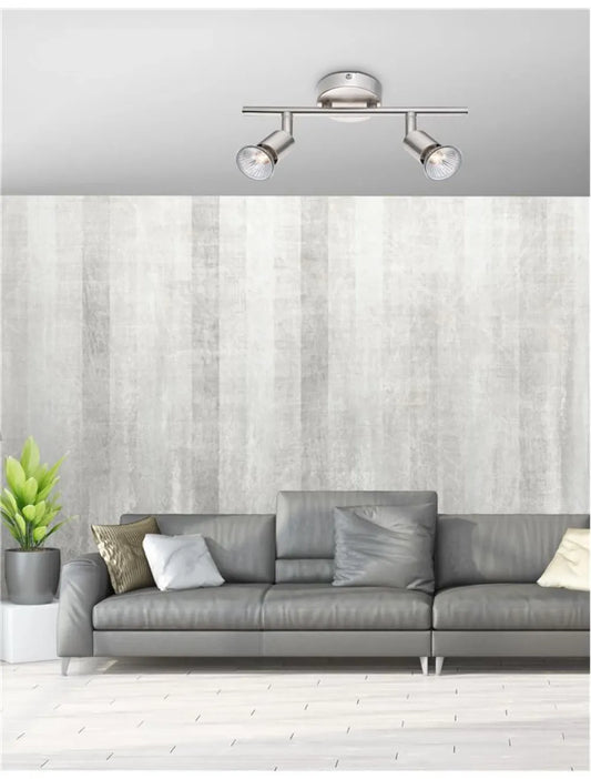 Plafoniera din Metal Argintiu H10.9xL31cm IP20 BASE