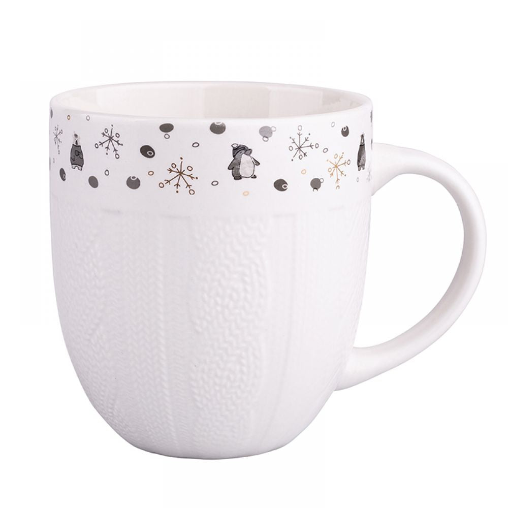 Cana din Portelan Alb Winter Feelings 500ml