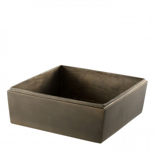 Scrumiera din Aluminiu Auriu Deluxe L20xH9cm