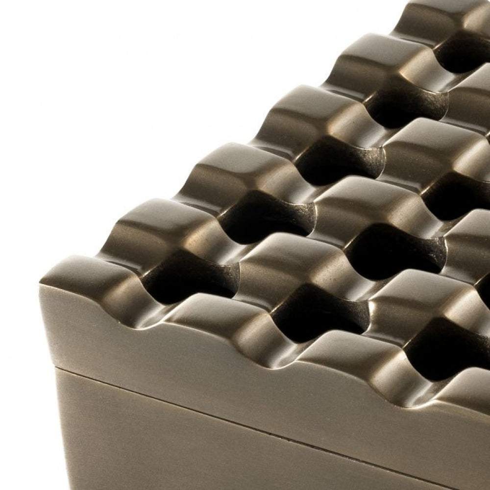 Scrumiera din Aluminiu Auriu Deluxe L20xH9cm