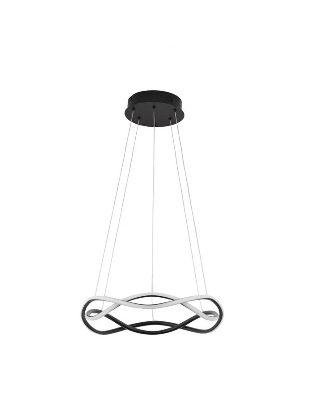 Lustre structura din Aluminiu Negru si abajur din Acrilic Alb H120xL45cm IP20 27W 1894lm 3000k JINAL