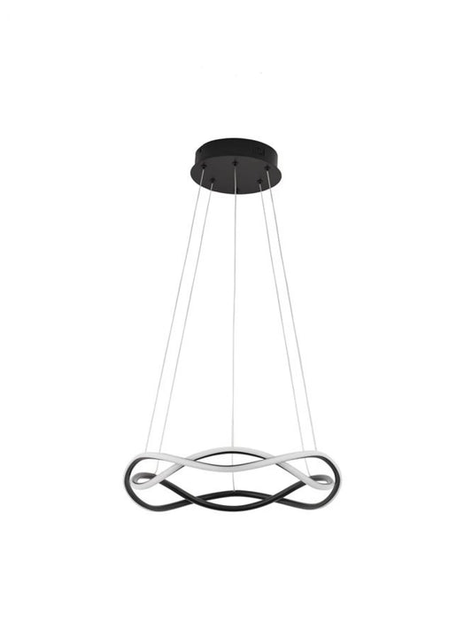 Lustre structura din Aluminiu Negru si abajur din Acrilic Alb H120xL45cm IP20 27W 1894lm 3000k JINAL