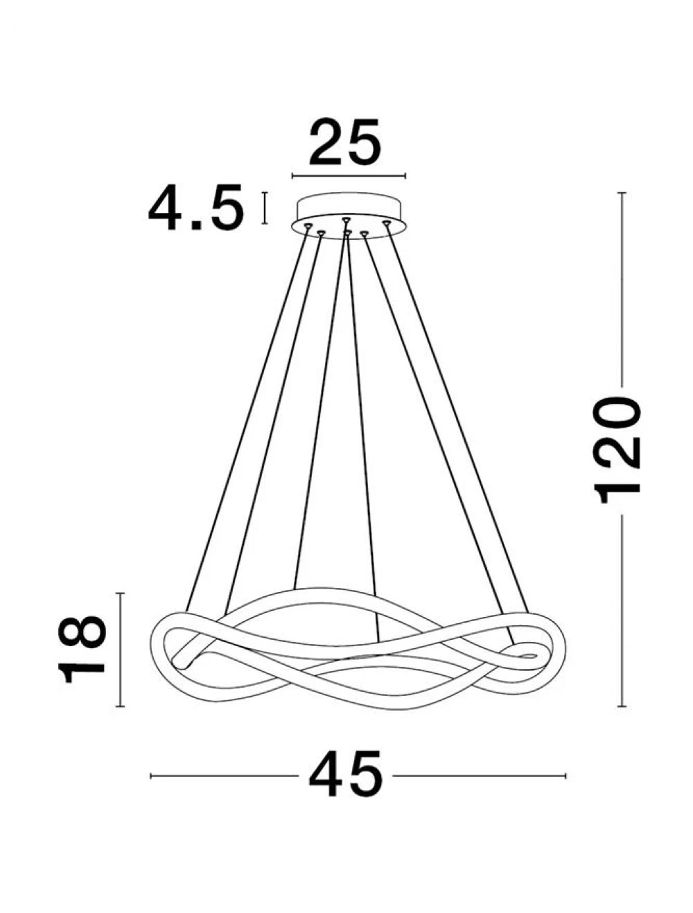 Lustre structura din Aluminiu Negru si abajur din Acrilic Alb H120xL45cm IP20 27W 1894lm 3000k JINAL
