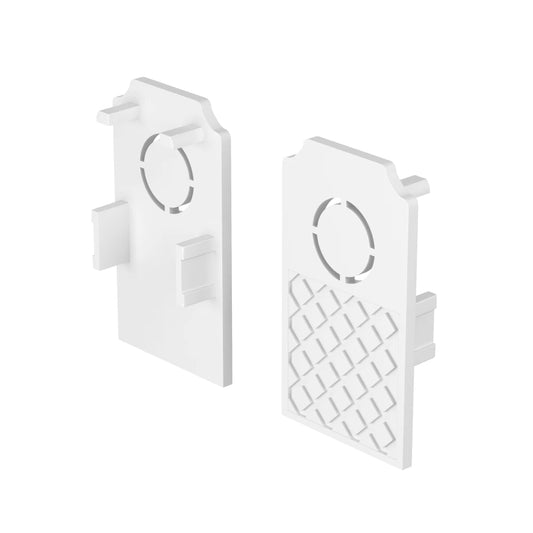 Set 2 capace sina Exility incastrata  gips-carton 9.5mm din Plastic Alb