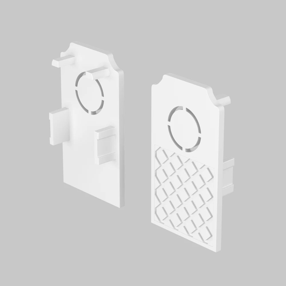 Set 2 capace sina Exility incastrata  gips-carton 9.5mm din Plastic Alb