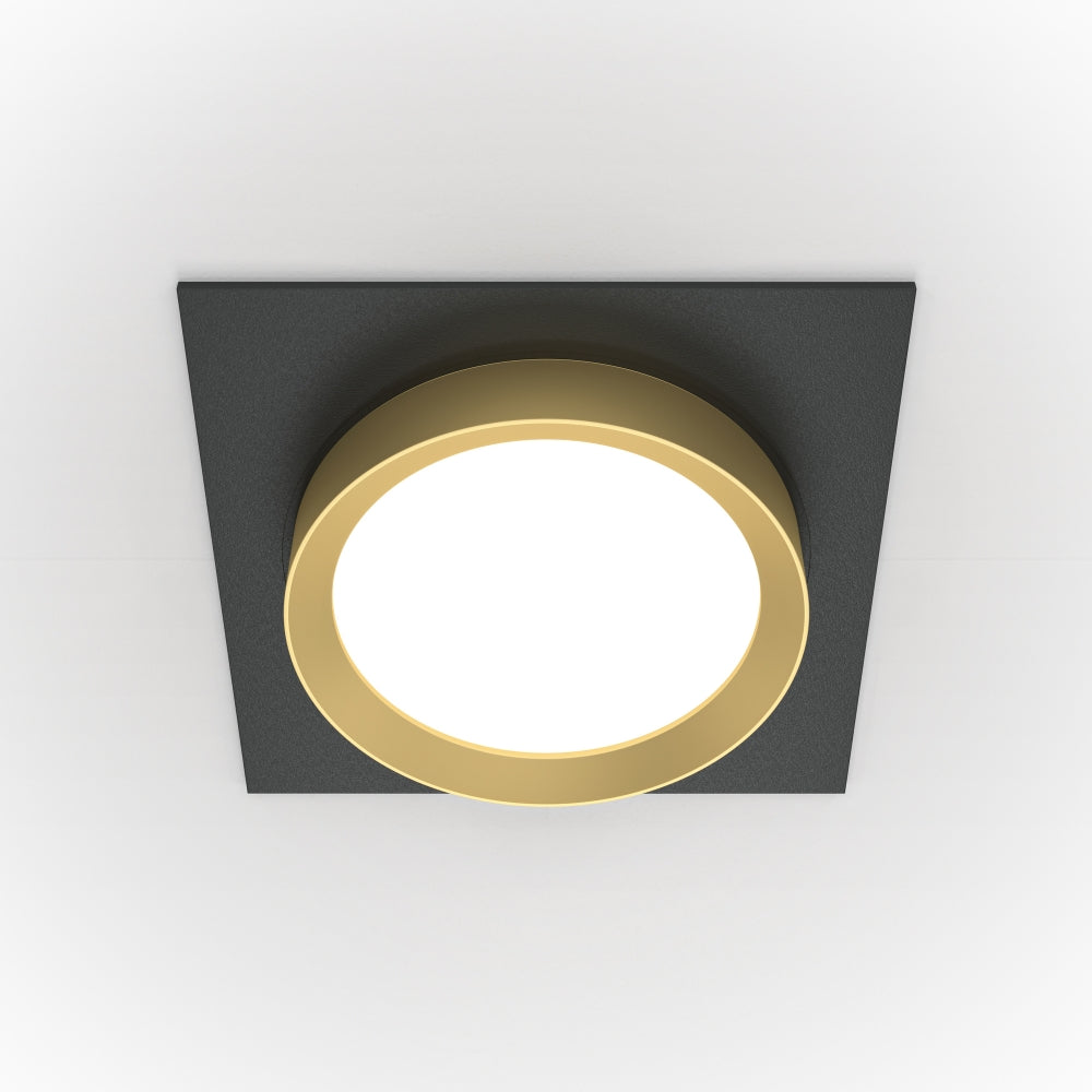 Spot incastrat din Aluminiu Negru/Auriu GX53 15W L11xH5cm Hoop