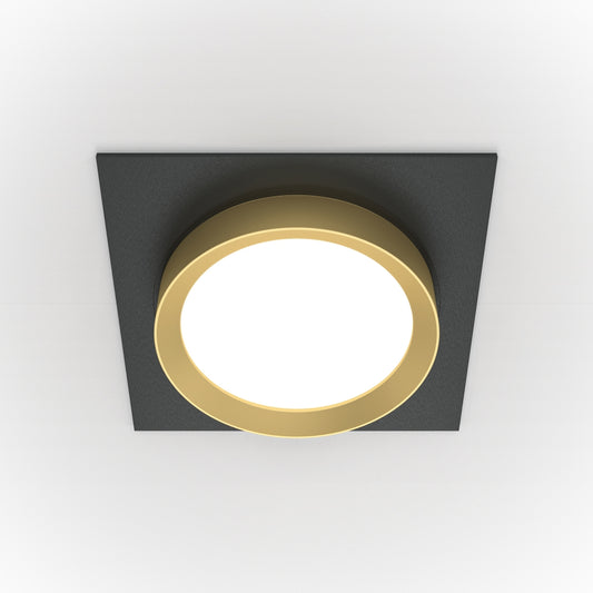 Spot incastrat din Aluminiu Negru/Auriu GX53 15W L11xH5cm Hoop