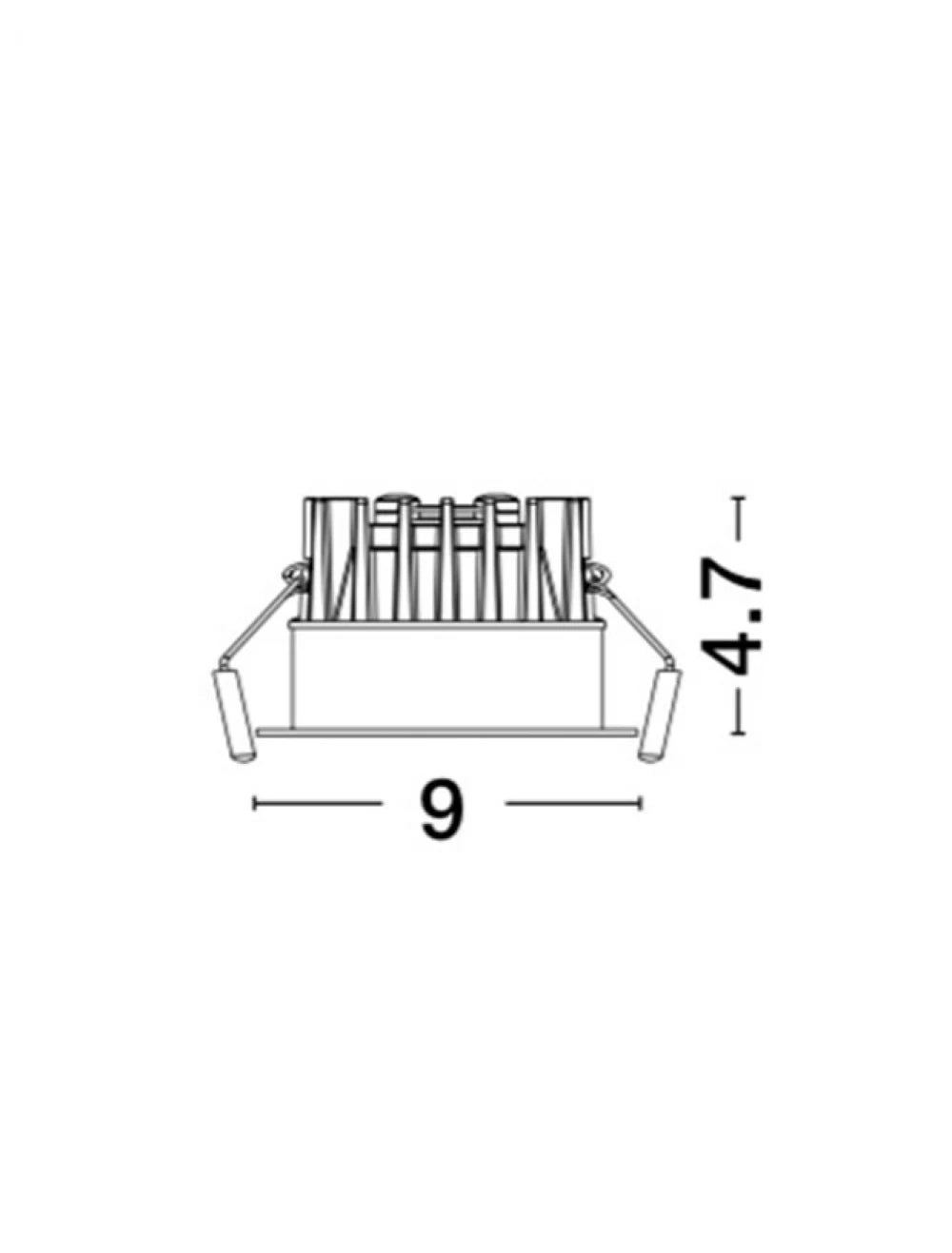 Spot incastrat din Aluminiu Alb H4.7xL9cm IP65 12W 720lm 3000k BLADE
